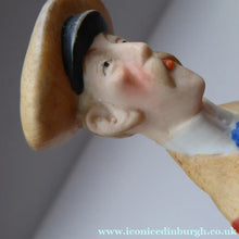 Load image into Gallery viewer, Very Rare Antique Bisque Porcelain SKINNY or Elongated Figurine by Schafer &amp; Vater: THE GOLFER
