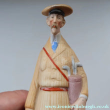 Load image into Gallery viewer, Very Rare Antique Bisque Porcelain SKINNY or Elongated  Figurine by Schafer &amp; Vater: THE GOLFER
