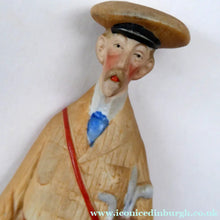 Load image into Gallery viewer, Very Rare Antique Bisque Porcelain SKINNY or Elongated Figurine by Schafer &amp; Vater: THE GOLFER
