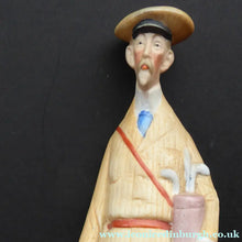 Load image into Gallery viewer, Very Rare Antique Bisque Porcelain SKINNY or Elongated Figurine by Schafer &amp; Vater: THE GOLFER
