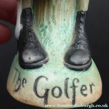 Load image into Gallery viewer, Very Rare Antique Bisque Porcelain SKINNY or Elongated Figurine by Schafer &amp; Vater: THE GOLFER
