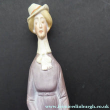 Load image into Gallery viewer, Antique Bisque Porcelain SKINNY or Elongated Figurine by Schafer &amp; Vater: THE LITTLE SHOE SHINER
