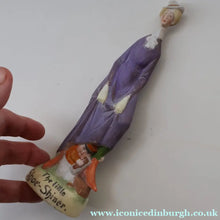 Load image into Gallery viewer, Very Rare Antique Bisque Porcelain SKINNY or Elongated  Figurine by Schafer &amp; Vater: THE LITTLE SHOE SHINER
