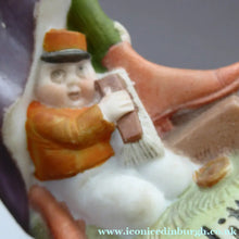 Load image into Gallery viewer, Antique Bisque Porcelain SKINNY or Elongated Figurine by Schafer &amp; Vater: THE LITTLE SHOE SHINER
