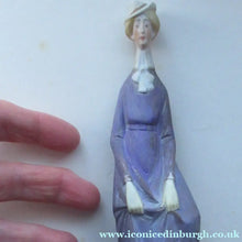 Load image into Gallery viewer, Antique Bisque Porcelain SKINNY or Elongated Figurine by Schafer &amp; Vater: THE LITTLE SHOE SHINER
