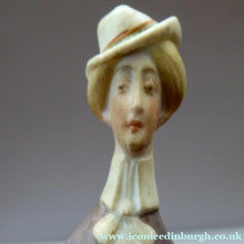 Load image into Gallery viewer, Antique Bisque Porcelain SKINNY or Elongated Figurine by Schafer &amp; Vater: THE LITTLE SHOE SHINER
