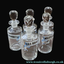 Load image into Gallery viewer, RARE Antique French Glass Perfume Oil Bottle. Baccarat Design. FRANGIPANNI
