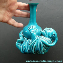 Load image into Gallery viewer, Rare Aesthetic Movement Vase Minton Chinese Man Holding a Bottle
