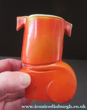 Load image into Gallery viewer, 1920s Antique Porcelain Miniature Vase or Match Holder in the Form on a Bright Orange Art Deco Bulldog
