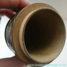 Load image into Gallery viewer,  Antique Victorian Scottish Mauchline Ware TARTANWARE Bank or Money Box in the Shape of a Barrel
