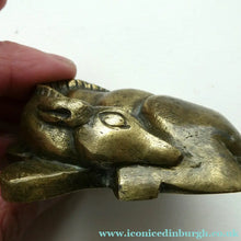 Load image into Gallery viewer, 1920s Miniature Sculpture/ Paperweight  of the Deer by Iris Cooke
