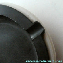 Load image into Gallery viewer, Rare Art Deco Early Black and White Plastic / Bakelite Ashtray; c 1936

