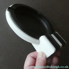 Load image into Gallery viewer, Rare Art Deco Early Black and White Plastic / Bakelite Ashtray; c 1936
