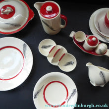 Load image into Gallery viewer, Rare BACHELOR SET. 1950s Burleigh Ware Large Breakfast Set with Abstract Fern Decoration
