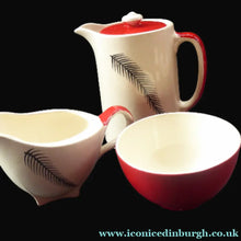 Load image into Gallery viewer, Rare BACHELOR SET. 1950s Burleigh Ware Large Breakfast Set with Abstract Fern Decoration
