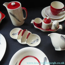Load image into Gallery viewer, Rare BACHELOR SET. 1950s Burleigh Ware Large Breakfast Set with Abstract Fern Decoration
