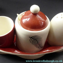 Load image into Gallery viewer, Rare BACHELOR SET. 1950s Burleigh Ware Large Breakfast Set with Abstract Fern Decoration
