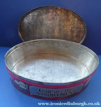 Load image into Gallery viewer, Rare Early 20th Century Art Nouveau Large Toffee Tin - College Boy Assortment by W M Livens &amp; Co Ltd (Newcastle)
