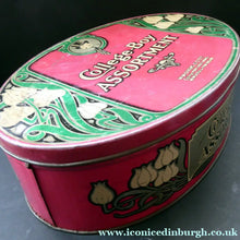 Load image into Gallery viewer, Rare Early 20th Century Art Nouveau Large Toffee Tin - College Boy Assortment by W M Livens &amp; Co Ltd (Newcastle)
