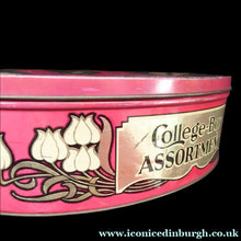 Load image into Gallery viewer, Rare Early 20th Century Art Nouveau Large Toffee Tin - College Boy Assortment by W M Livens &amp; Co Ltd (Newcastle)
