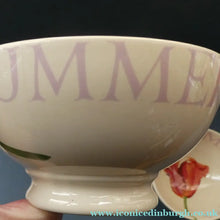 Load image into Gallery viewer, RARE Emma Bridgewater Pair of Footed Bowls with Lettering SUMMERTIME TULIPS
