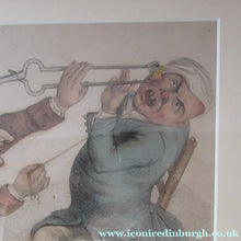 Load image into Gallery viewer, Rare GEORGIAN Antique Dental Print Entitled Anguish and Mirth. Dentist Undertaking a Tooth Extraction - British Prints

