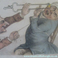 Load image into Gallery viewer, Edward Orme 1810 Anguish and Mirth Dentist Satirical Print Tooth Extraction
