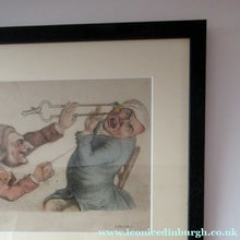 Load image into Gallery viewer, Rare GEORGIAN Antique Dental Print Entitled Anguish and Mirth. Dentist Undertaking a Tooth Extraction - British Prints
