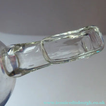 Load image into Gallery viewer, RARE GEORGIAN GLASS Bird Feeder with a Small Bristol Blue Finial; 1830s
