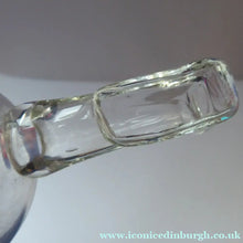 Load image into Gallery viewer, RARE GEORGIAN GLASS Bird Feeder with a Small Bristol Blue Finial; 1830s
