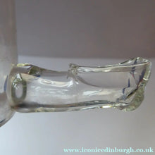 Load image into Gallery viewer, RARE GEORGIAN GLASS Bird Feeder with a Small Bristol Blue Finial; 1830s
