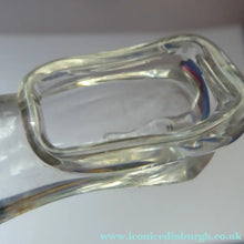 Load image into Gallery viewer, RARE GEORGIAN GLASS Bird Feeder with Bristol Blue Knop Finial; 1830s 

