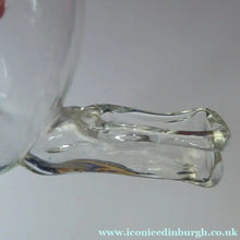 Load image into Gallery viewer, RARE GEORGIAN GLASS Bird Feeder with Bristol Blue Knop Finial; 1830s

