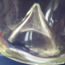 Load image into Gallery viewer, RARE GEORGIAN GLASS Bird Feeder with Bristol Blue Knop Finial; 1830s
