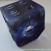 Load image into Gallery viewer, Hard to Source Kosta Boda Blue Glass Dice "Tarning" Sculpture by Kjell Engman Atelier
