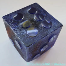 Load image into Gallery viewer, Hard to Source Kosta Boda Blue Glass Dice "Tarning" Sculpture by Kjell Engman Atelier
