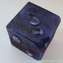 Load image into Gallery viewer, Hard to Source Kosta Boda Blue Glass Dice "Tarning" Sculpture by Kjell Engman Atelier
