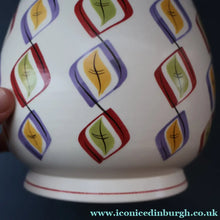 Load image into Gallery viewer, RARE Large 1950s Freeform Poole Vase with Sought-After Harlequin Pattern. Height 8 inches
