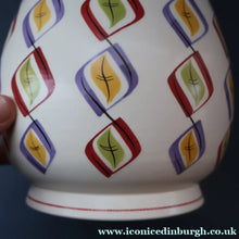 Load image into Gallery viewer, RARE Large 1950s Freeform Poole Vase with Sought-After Harlequin Pattern. Height 8 inches
