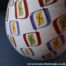Load image into Gallery viewer, RARE Large 1950s Freeform Poole Vase with Sought-After Harlequin Pattern. Height 8 inches
