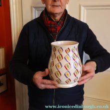 Load image into Gallery viewer, RARE Large 1950s Freeform Poole Vase with Sought-After Harlequin Pattern. Height 8 inches
