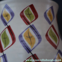 Load image into Gallery viewer, RARE Large 1950s Freeform Poole Vase with Sought-After Harlequin Pattern. Height 8 inches
