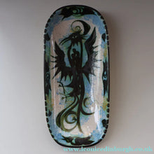 Load image into Gallery viewer, Collectable LARGE 1960s CORNISH Pottery Oblong Platter by Celtic Pottery (Newlyn) Phoenix Design. Height: 14 inches
