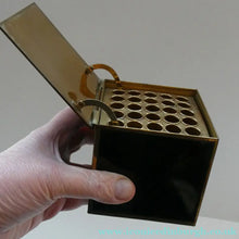 Load image into Gallery viewer, 1930s DRGM German Bauhaus Metal Cigarette Dispenser. Marianne Brandt Style
