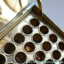 Load image into Gallery viewer, 1930s DRGM German Bauhaus Metal Cigarette Dispenser. Marianne Brandt Style
