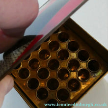 Load image into Gallery viewer, 1930s DRGM German Bauhaus Metal Cigarette Dispenser. Marianne Brandt Style
