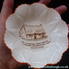 Load image into Gallery viewer, Rare Little SHELLEY Porcelain Pin Dish Souvenir from the Glasgow Empire Exhibition 1938
