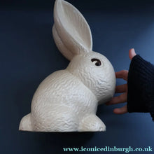 Load image into Gallery viewer, Rare HUGE Delcroft Pottery Beige Snub Nose Rabbit (in the manner of Sylvac). Size 00 (12 1/2 inches)
