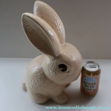 Load image into Gallery viewer, Rare HUGE Delcroft Pottery Beige Snub Nose Rabbit (in the manner of Sylvac). Size 00 (12 1/2 inches)
