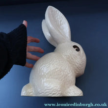 Load image into Gallery viewer, Rare HUGE Delcroft Pottery Beige Snub Nose Rabbit (in the manner of Sylvac). Size 00 (12 1/2 inches)
